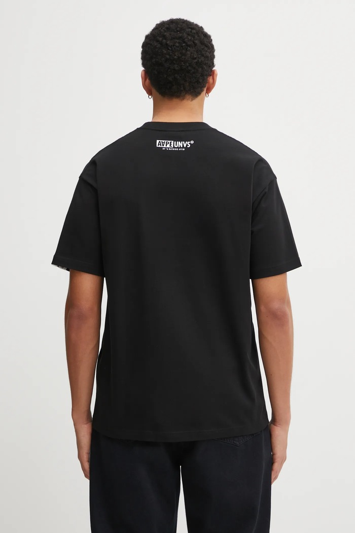 Одяг Бавовняна футболка AAPE Basic AAPTEM1640XXO чорний