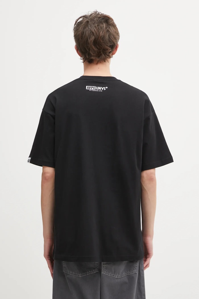 Одежда Хлопковая футболка AAPE Basic AAPTEM1642XXO чёрный