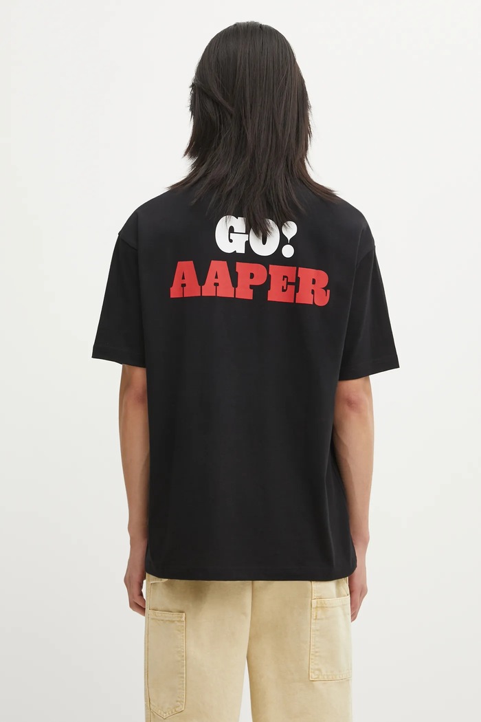 Oblečení Bavlněné tričko AAPE Theme Aaper AAPTEM1719XXP černá