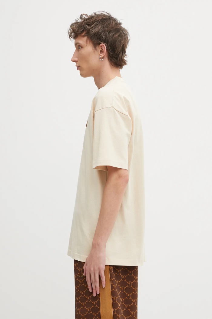 Βαμβακερό μπλουζάκι AAPE Theme Main AAPTEM1753XXP μπεζ AW25