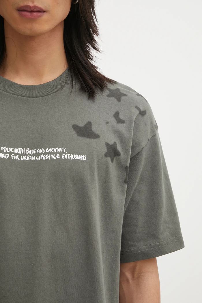 Bavlněné tričko AAPE Theme Main zelená AAPTEM1756XXP
