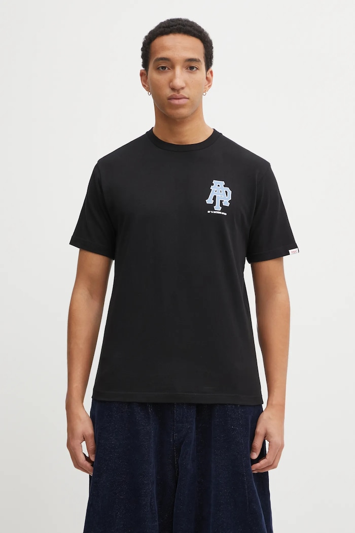 Хлопковая футболка AAPE Basic печать чёрный AAPTEM1732XXP