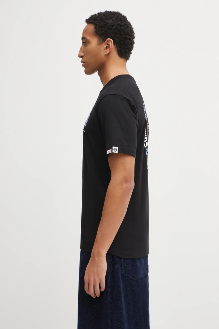 Хлопковая футболка AAPE Basic AAPTEM1732XXP чёрный AW25