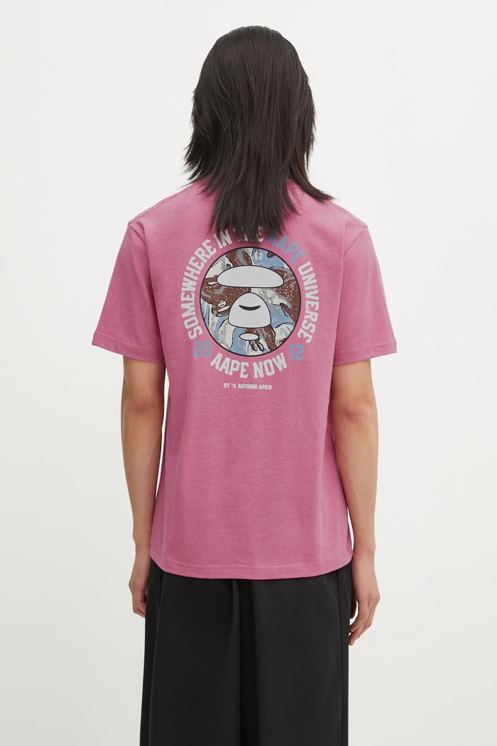 Одяг Бавовняна футболка AAPE Basic AAPTEM1732XAP рожевий