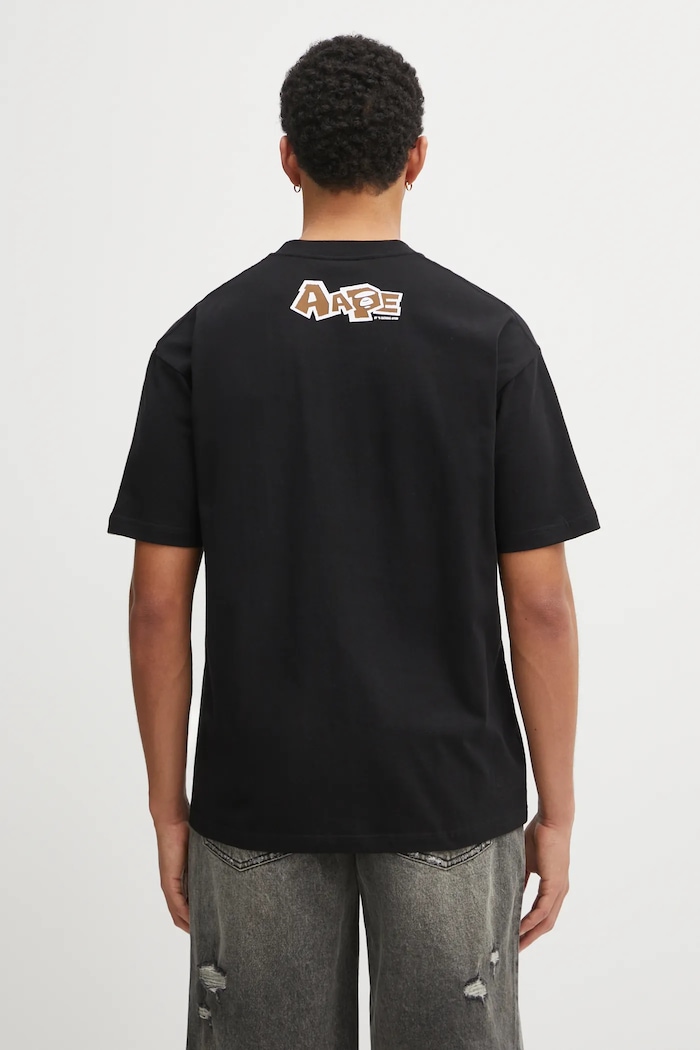 Одяг Бавовняна футболка AAPE Theme Main AAPTEM1751XXP чорний