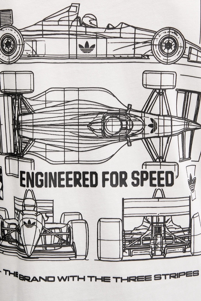 adidas Originals t-shirt bawełniany Racing Car KY2925 biały