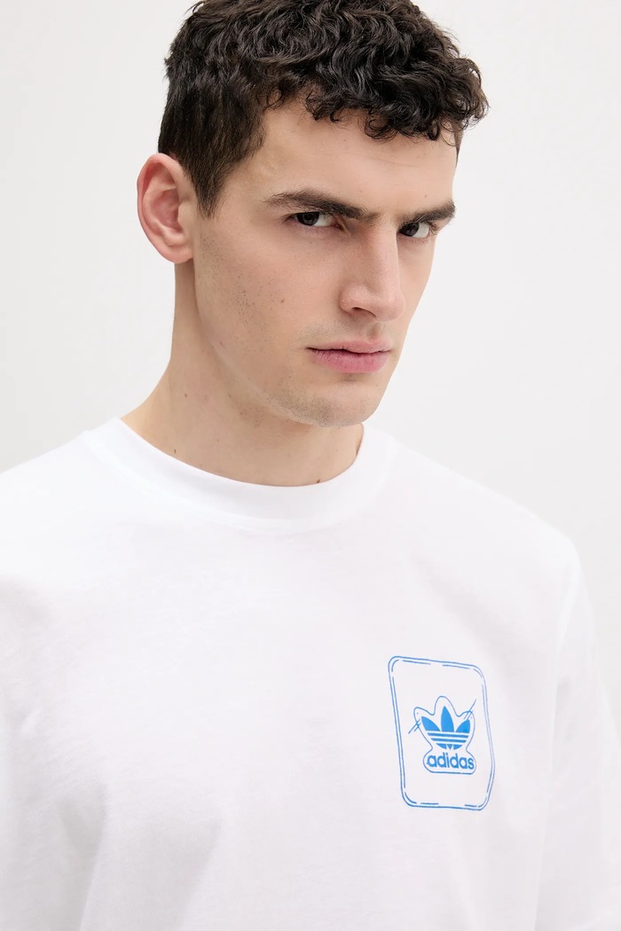 adidas Originals t-shirt bawełniany Adi Starter biały KY2927