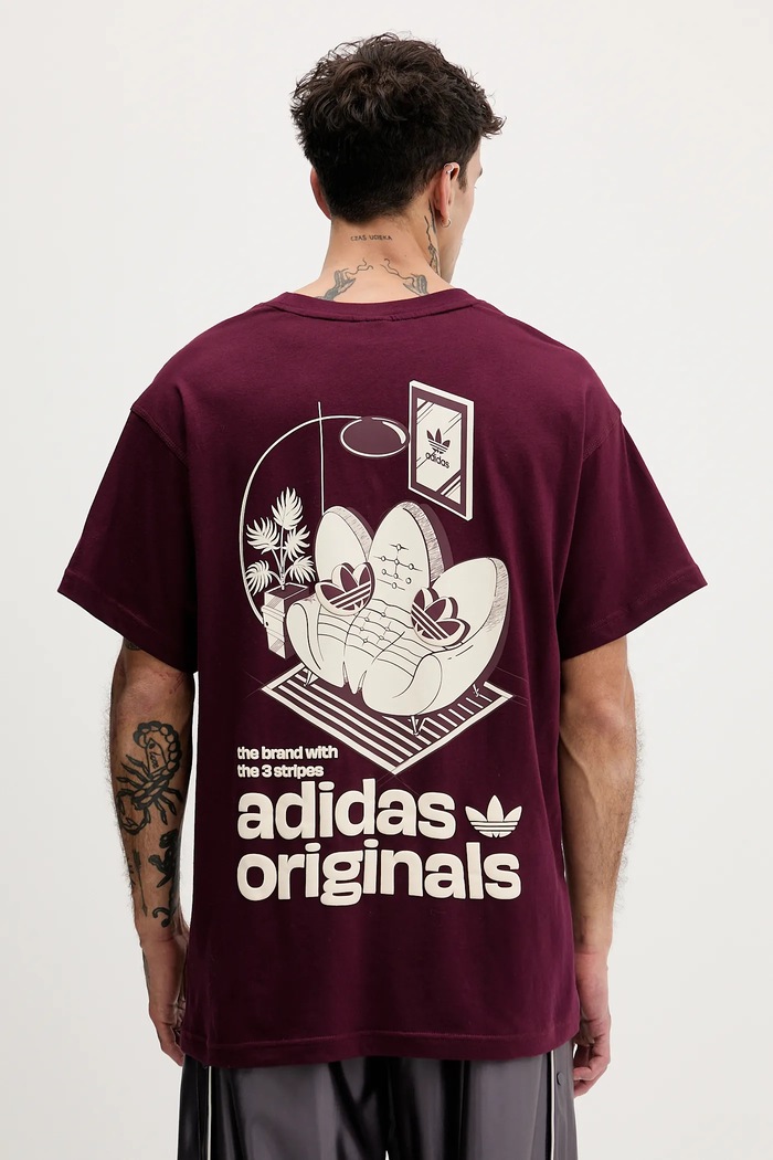 adidas Originals t-shirt bawełniany Sofa nadruk bordowy KY2929