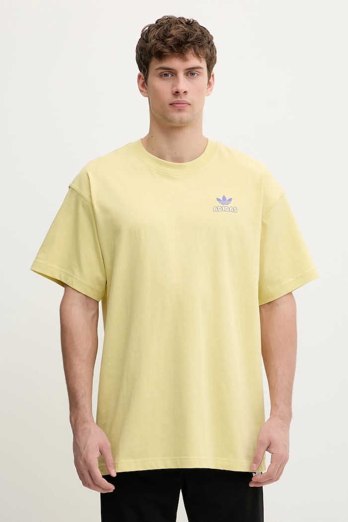 adidas Originals t-shirt bawełniany Butter KY2932 żółty AW25