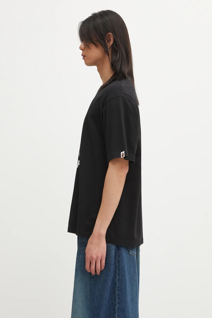 Бавовняна футболка A Bathing Ape Palm Tree Camo 1L30110341 чорний AW25