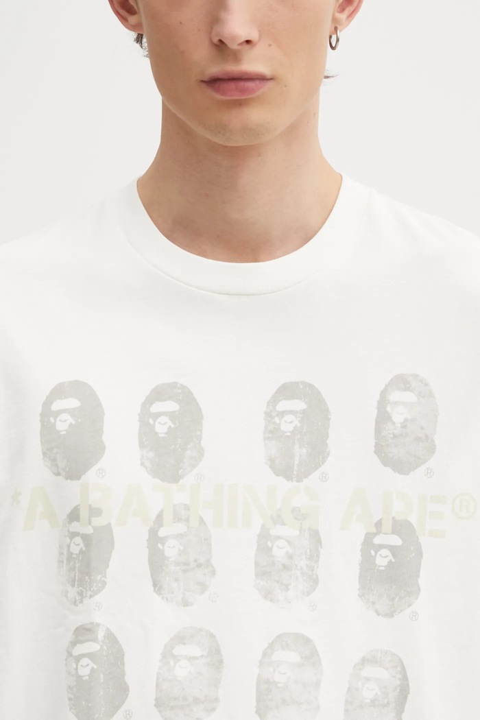 Бавовняна футболка A Bathing Ape Garment Dye Logo бежевий 1L30109348