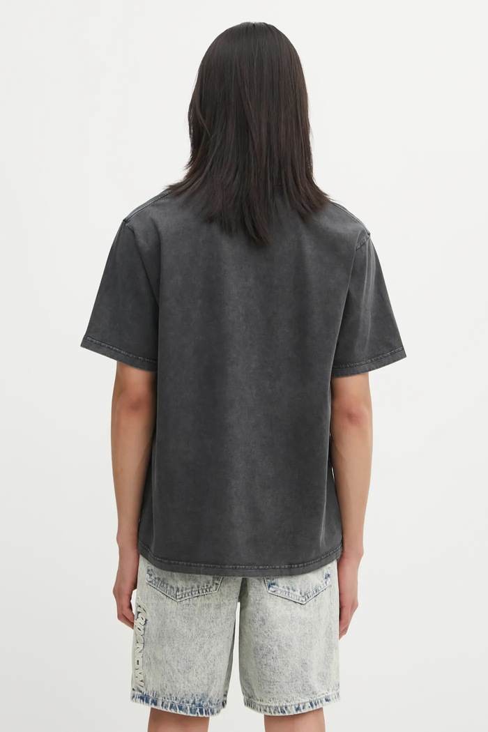 Ρούχα Βαμβακερό μπλουζάκι A Bathing Ape Garment Dye Logo 1L30109348 μαύρο
