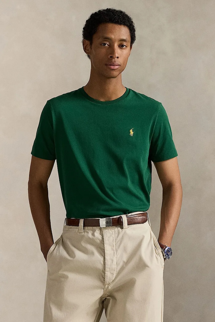 Polo Ralph Lauren t-shirt bawełniany bawełna zielony 710671438.
