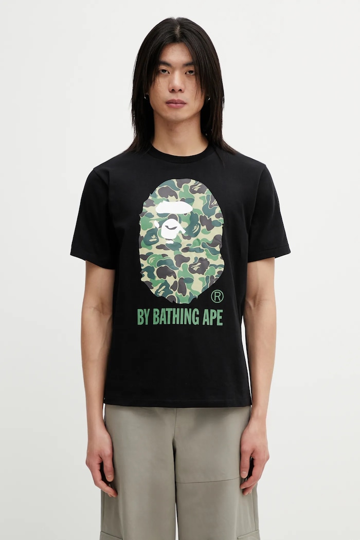 Бавовняна футболка A Bathing Ape abc camo by bathing ape tee m надрук чорний 001TEL301007M