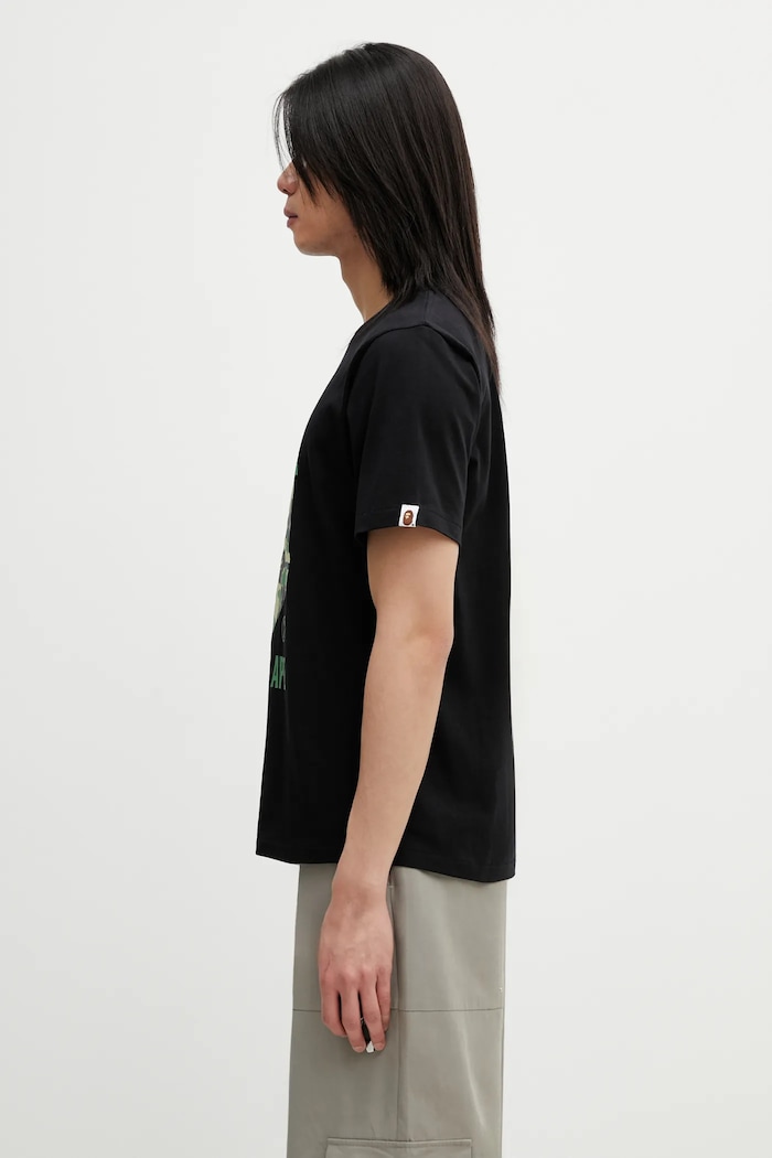 Бавовняна футболка A Bathing Ape abc camo by bathing ape tee m 001TEL301007M чорний AW25