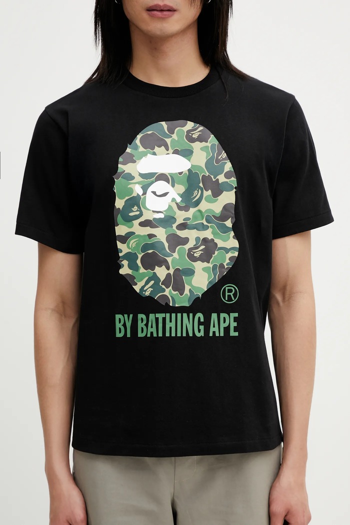 Бавовняна футболка A Bathing Ape abc camo by bathing ape tee m чорний 001TEL301007M