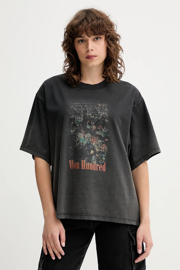 Odzież Won Hundred T-shirt bawełniany 3767.12071 szary
