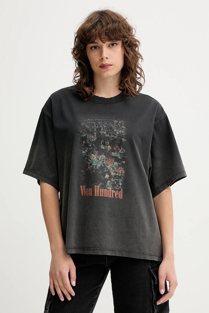 Odzież Won Hundred T-shirt bawełniany 3767.12071 szary
