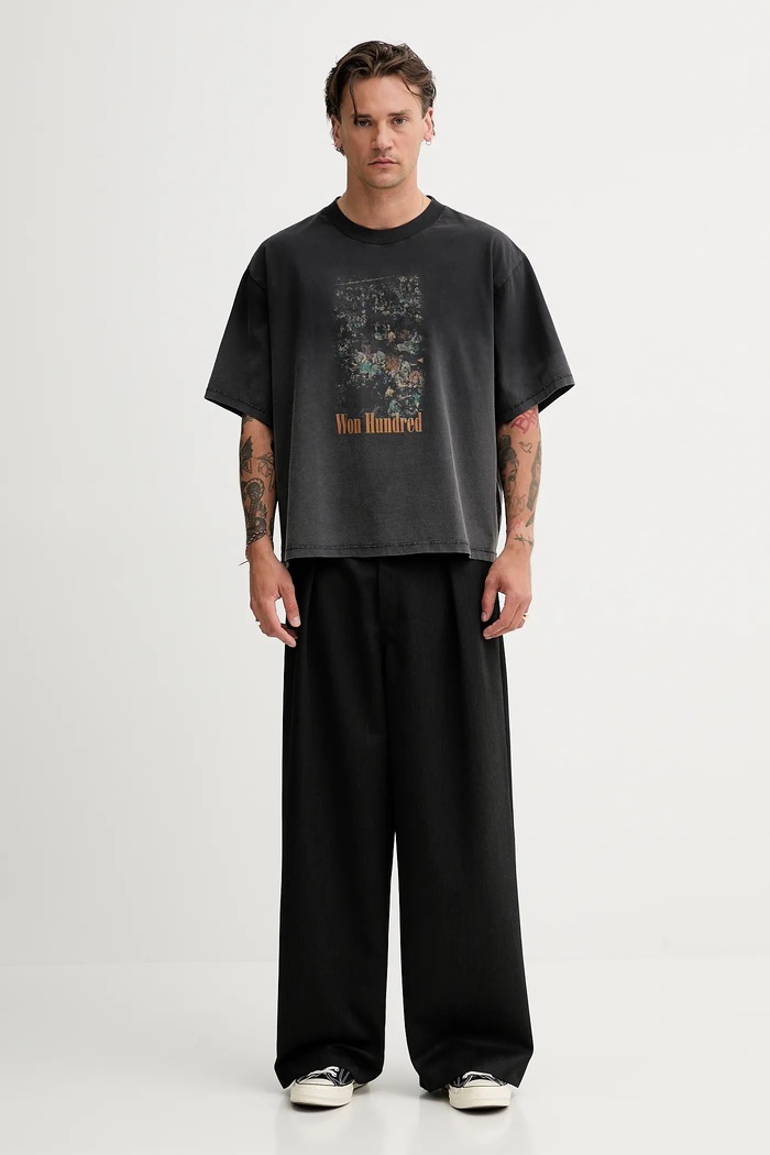 T-shirt bawełniany Won Hundred 3767.12071 szary