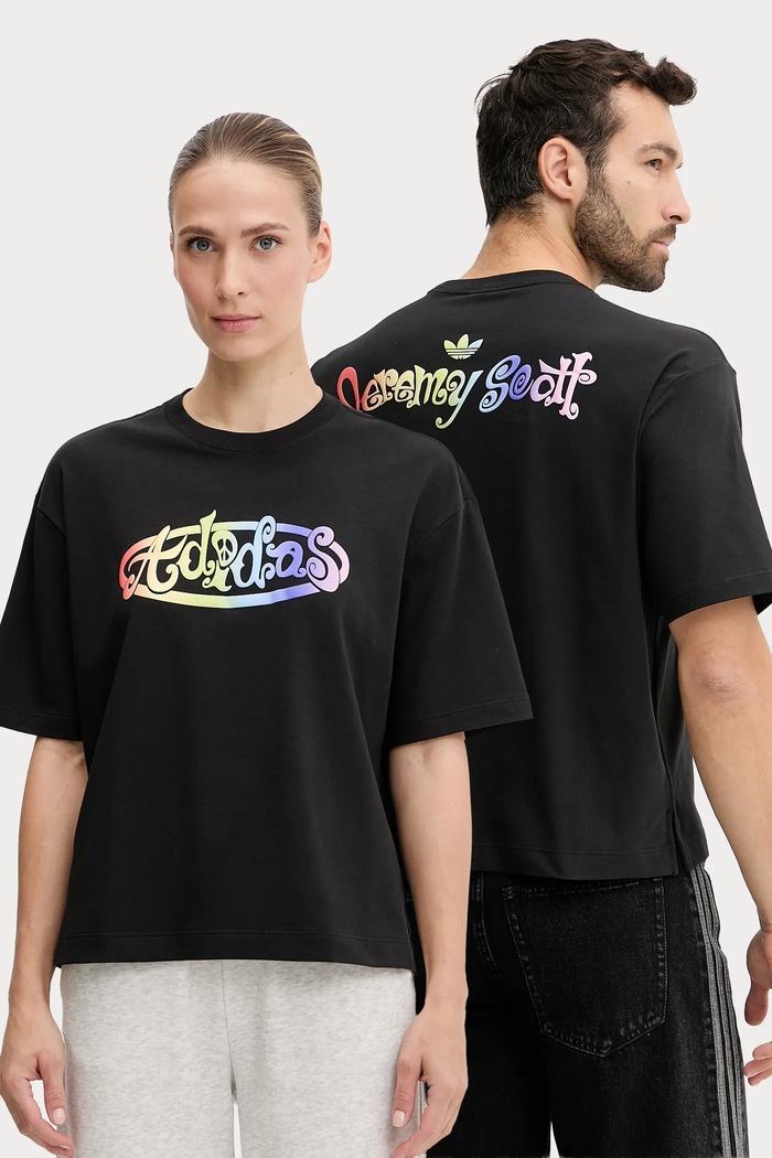 adidas Originals t-shirt Pride x Jeremy Scott z elastanem czarny JY2011