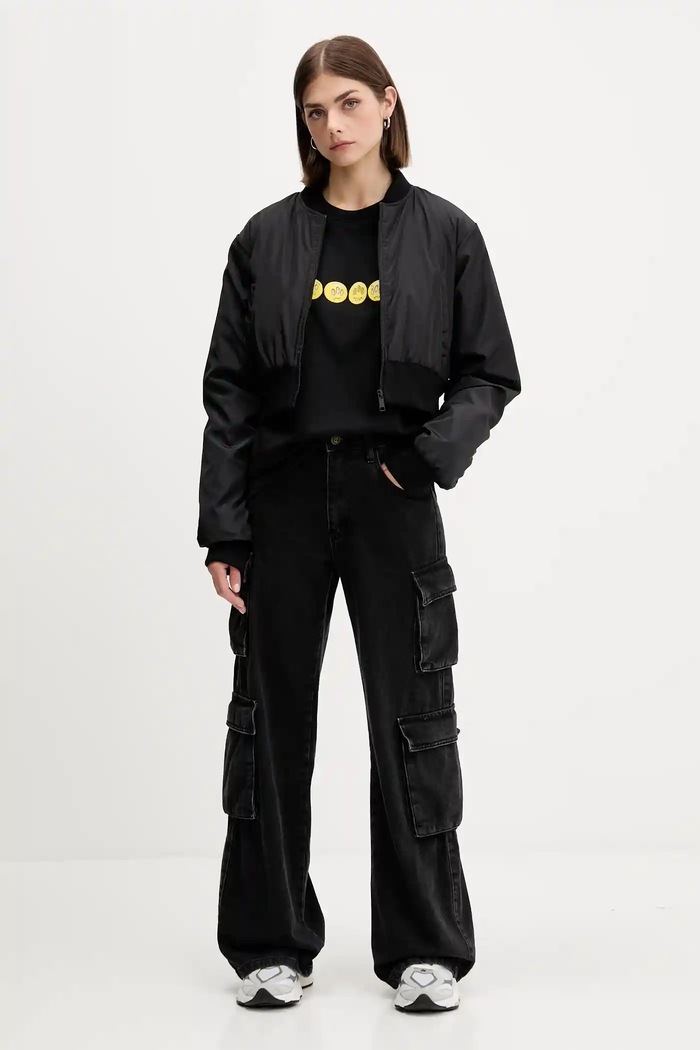 Barrow t-shirt bawełniany F5BWUATH085 czarny