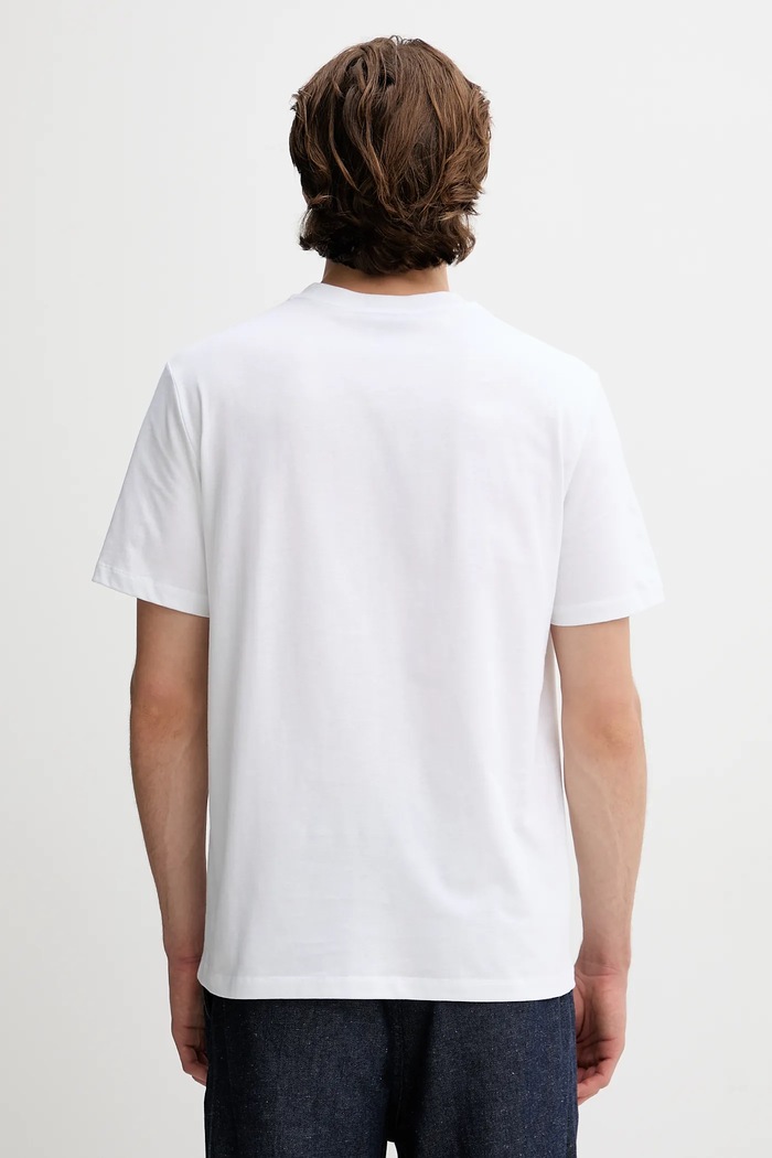 Bavlnené tričko A.P.C. t-shirt jean portrait - gots biela COGYK.M26549