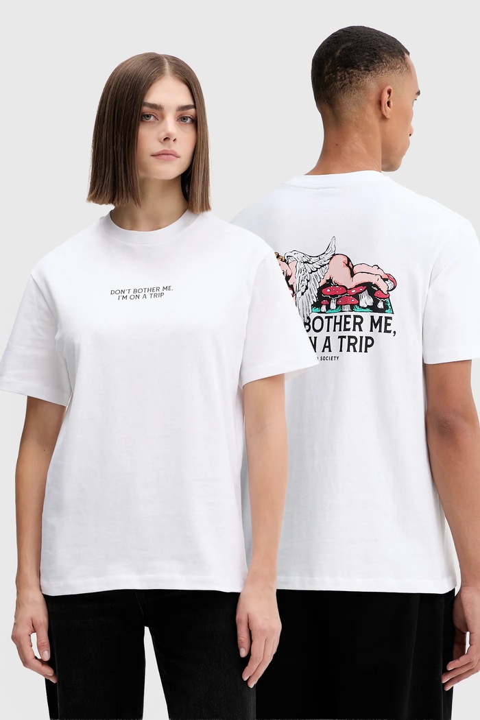 Kaotiko t-shirt bawełniany nadruk biały AR011.01S.G002