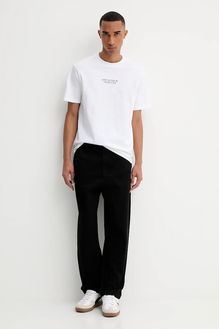 Kaotiko t-shirt bawełniany AR011.01S.G002 biały AW25