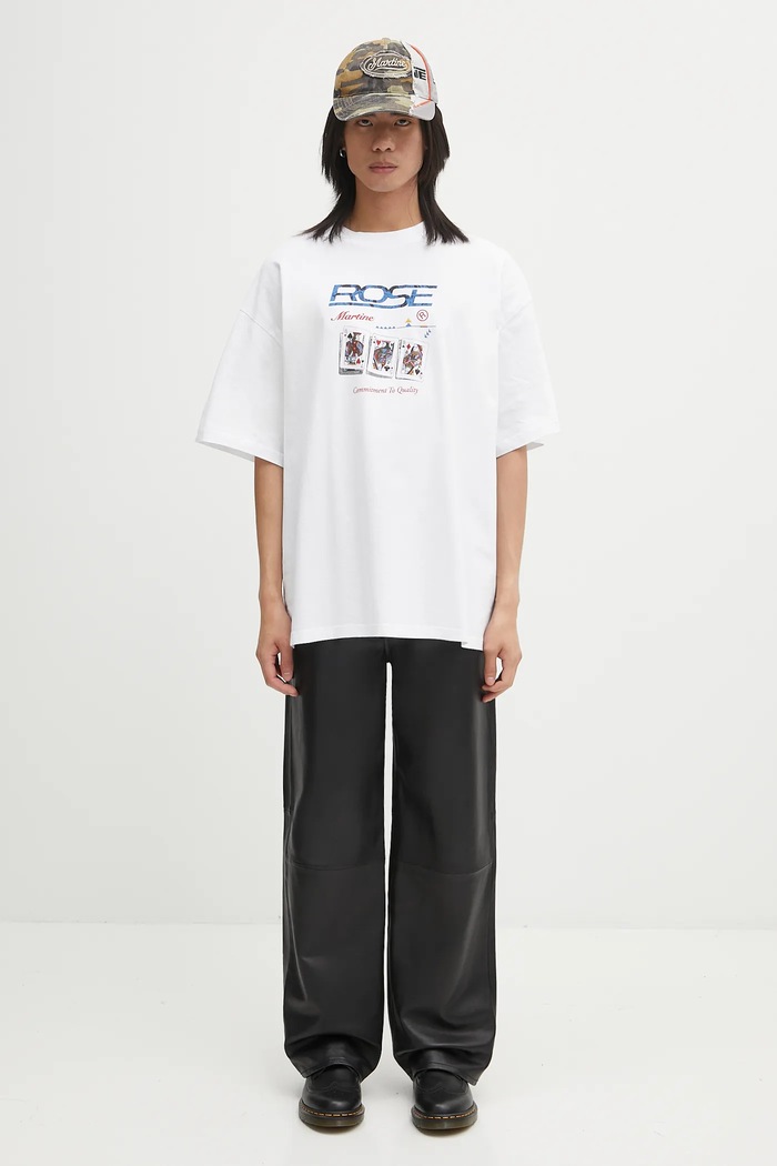 Бавовняна футболка Martine Rose Oversized S/S 621JE06000F білий