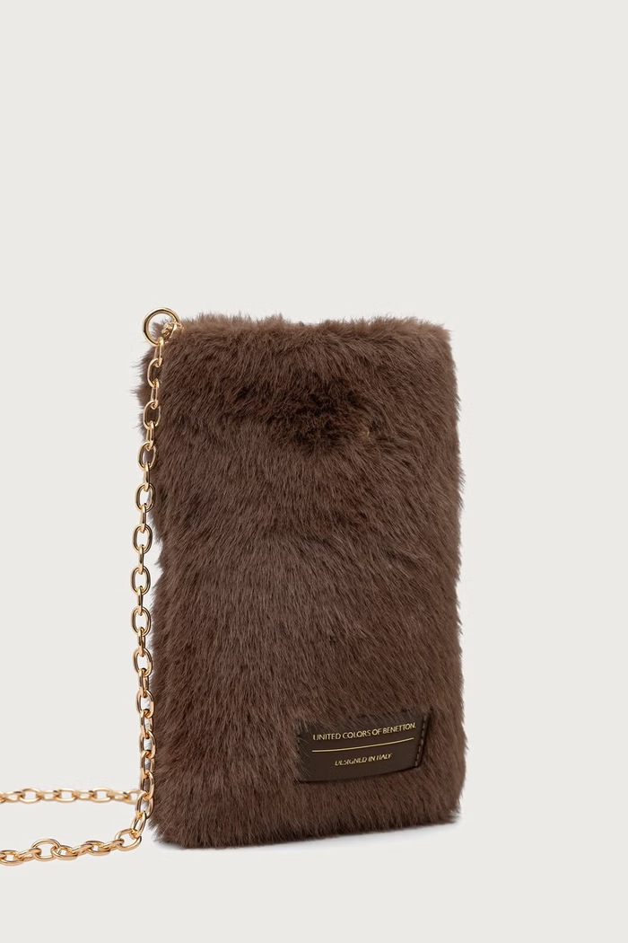 United Colors of Benetton Etui na telefon damskie 6YV4VY03S brązowy AW26