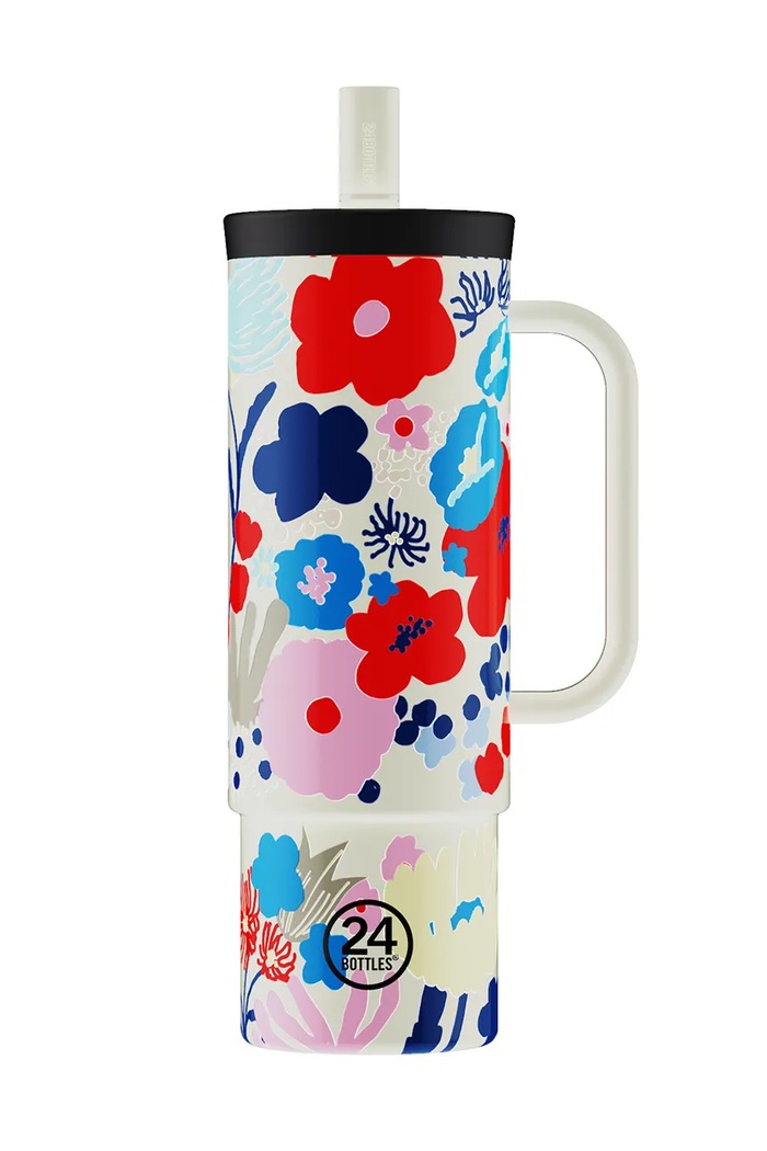 24bottles Kubek termiczny ze słomką Straw Cup 800 ml multicolor 002417