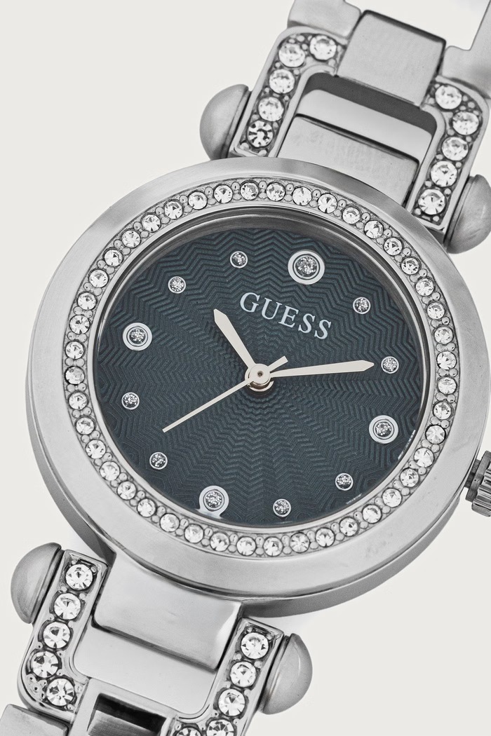 Guess Zegarek damski GW0869L5 srebrny AW26