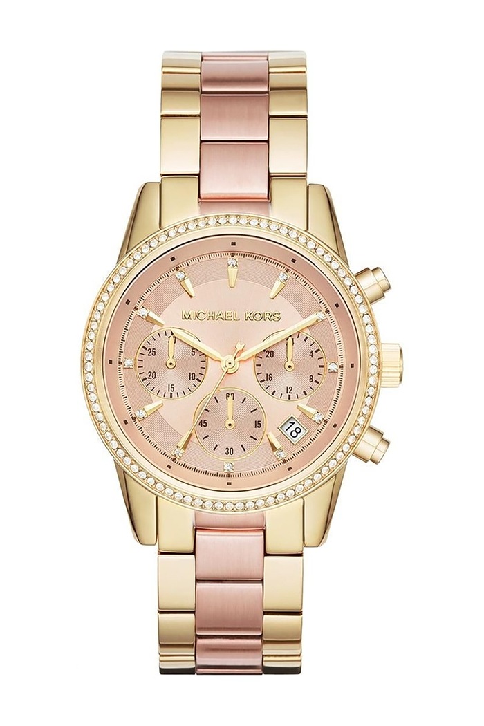 Michael Kors Ceas pentru femei Ritz Chrono aur MK6475