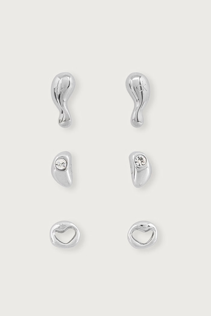 Calvin Klein Kolczyki damskie CK Series 3-pack srebrny 35000976