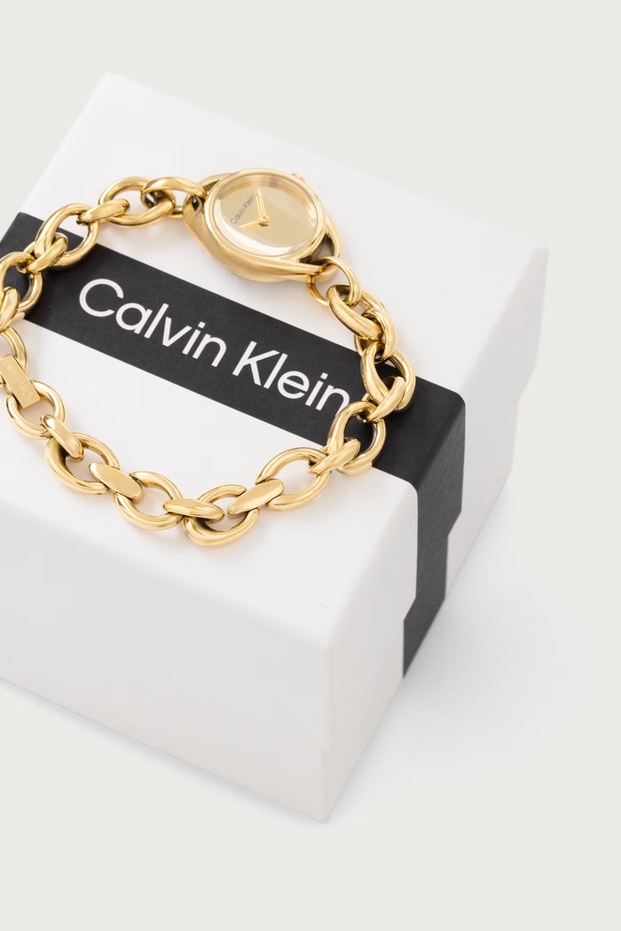 Akcesoria Calvin Klein Zegarek CK Pure Link 25100211 złoty