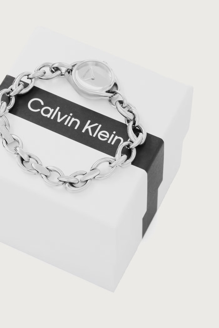Akcesoria Calvin Klein Zegarek damski CK Pure Link 25100210 srebrny