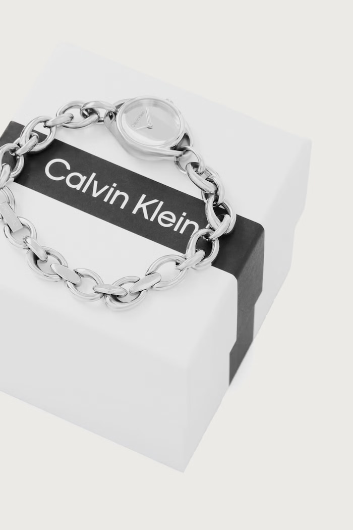 Akcesoria Calvin Klein Zegarek damski CK Pure Link 25100210 srebrny
