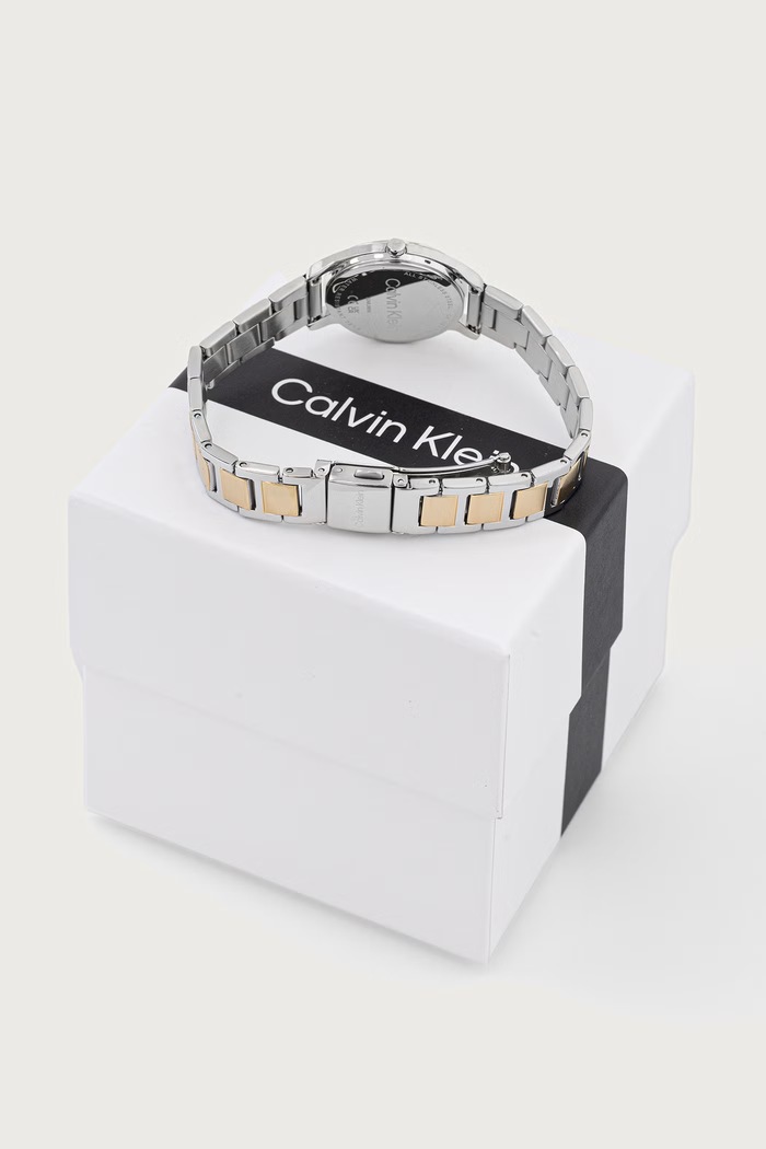Akcesoria Calvin Klein Zegarek damski Sculpted Essentials 25100215 srebrny