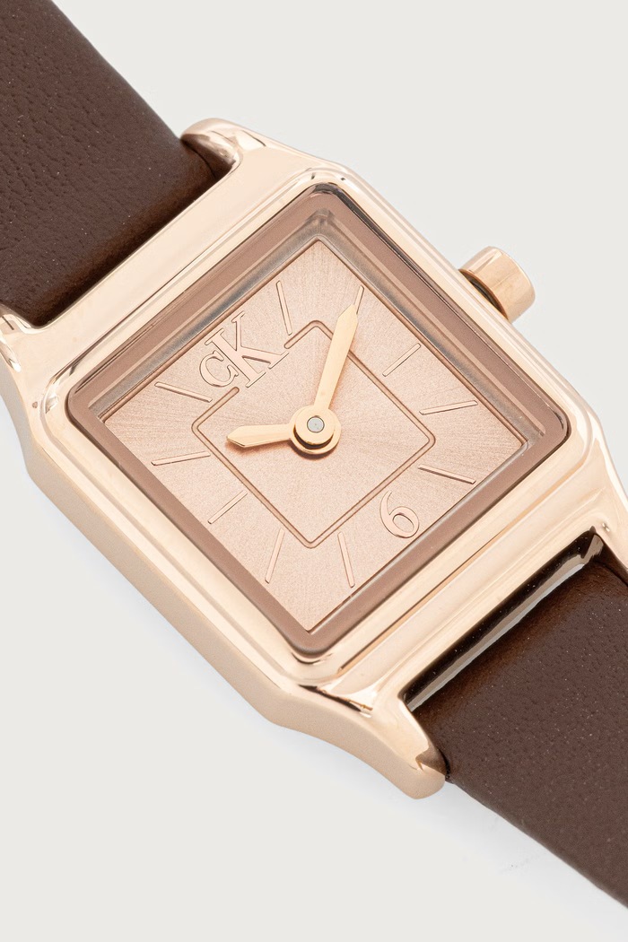 Akcesoria Calvin Klein Zegarek damski Soft Form 25100237 brązowy