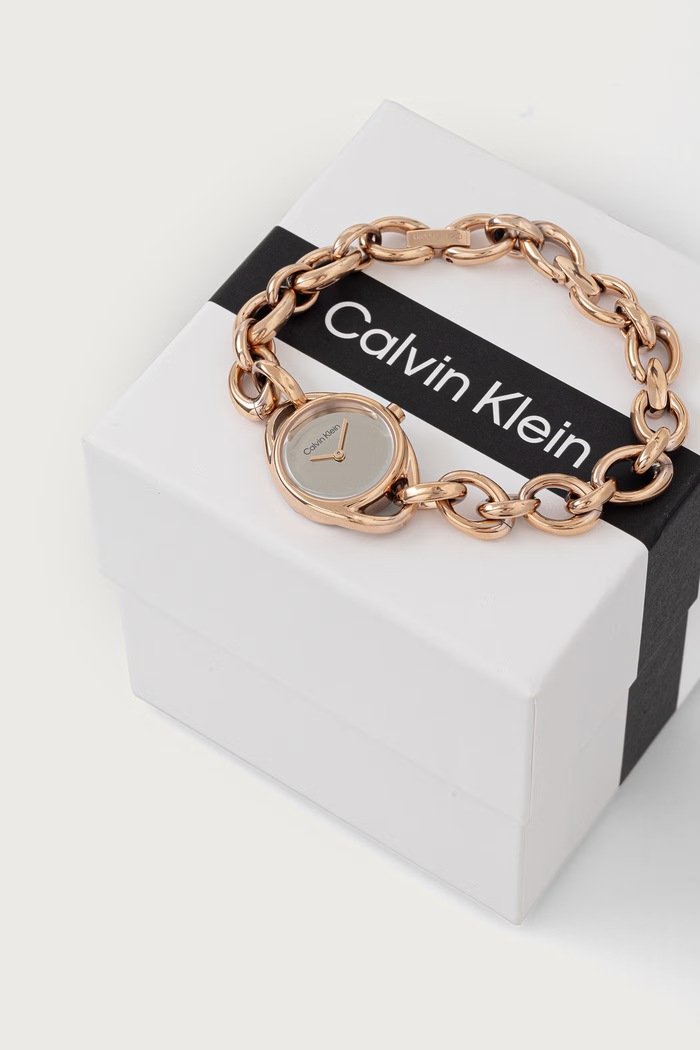 Akcesoria Calvin Klein Zegarek damski CK Pure Link 25100212 złoty