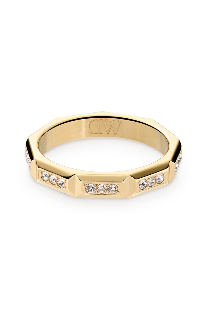 Akcesoria Daniel Wellington Pierścionek damski z cyrkonią Bric Icon Lumine DW00402215 złoty