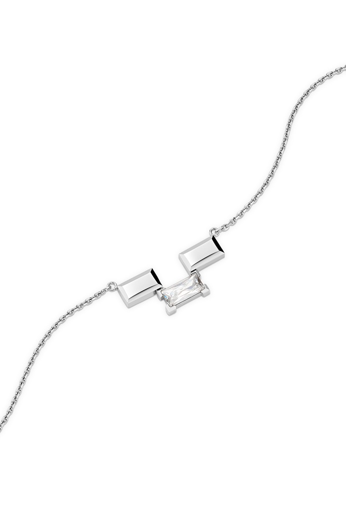 Daniel Wellington Bransoletka damska ze stali nierdzewnej z cyrkonią Bric DW00402132 srebrny AW26