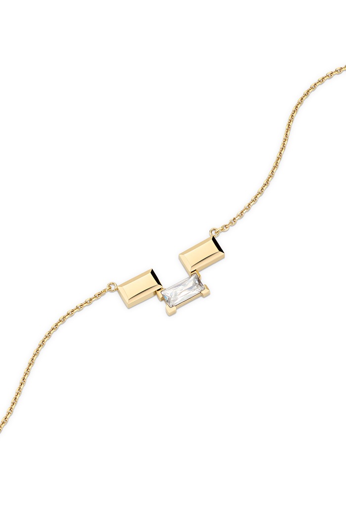 Daniel Wellington Bransoletka damska ze stali nierdzewnej z cyrkonią Bric DW00402133 złoty AW26