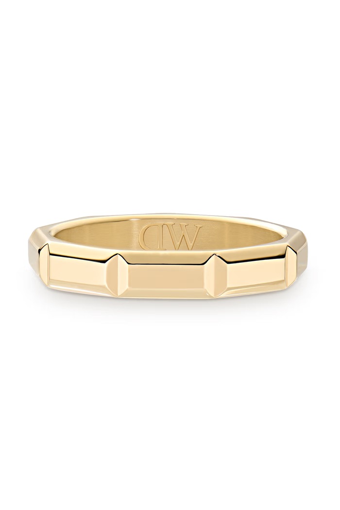 Daniel Wellington Pierścionek damski ze stali nierdzewnej Bric Ring Icon DW00402177 złoty AW26