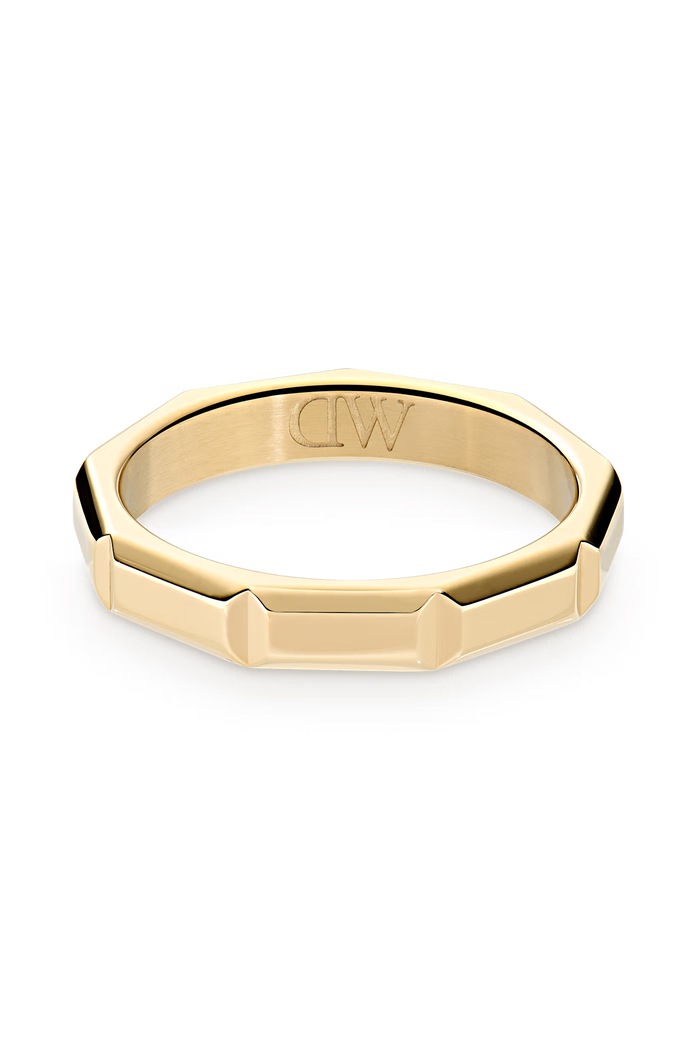 Akcesoria Daniel Wellington Pierścionek damski ze stali nierdzewnej Bric Ring Icon DW00402180 złoty