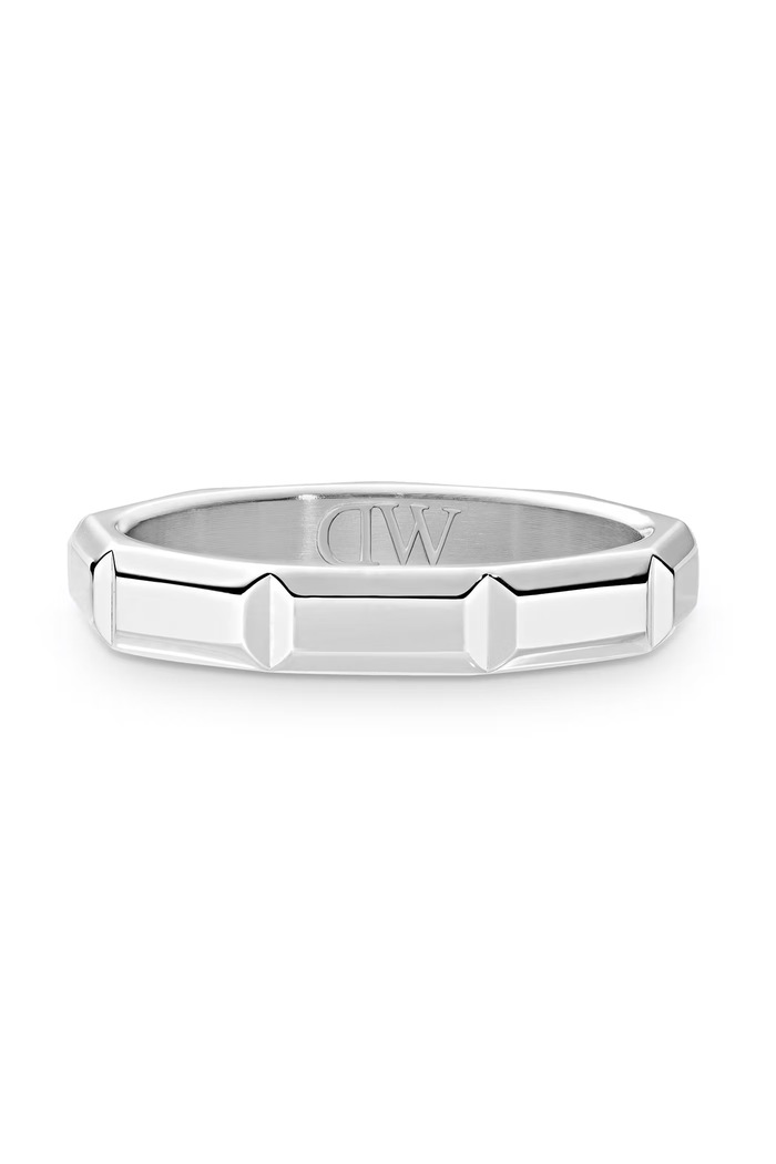 Daniel Wellington Pierścionek damski ze stali nierdzewnej Bric Ring Icon DW00402189 srebrny AW26