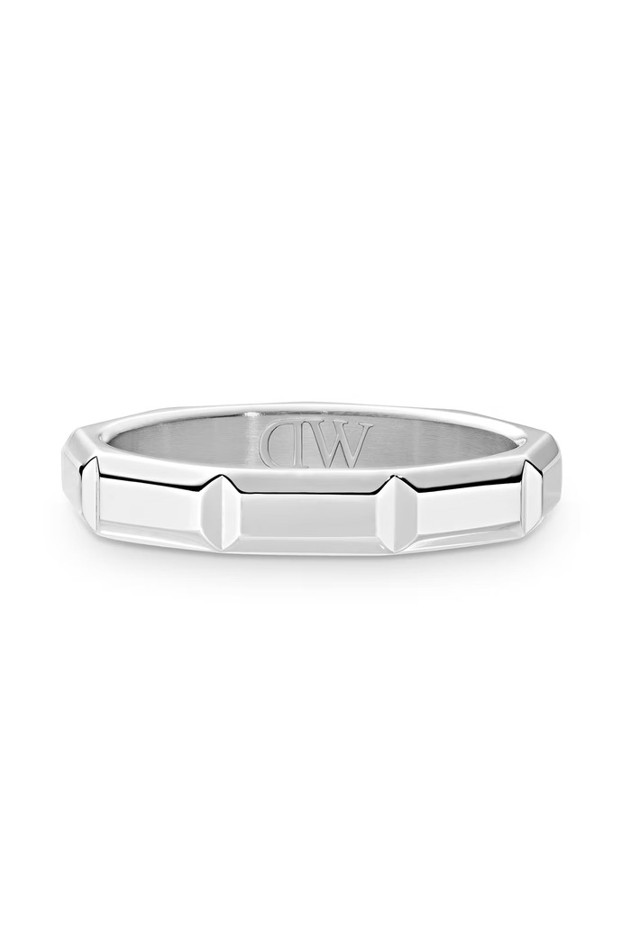 Daniel Wellington Pierścionek damski ze stali nierdzewnej Bric Ring Icon DW00402190 srebrny AW26