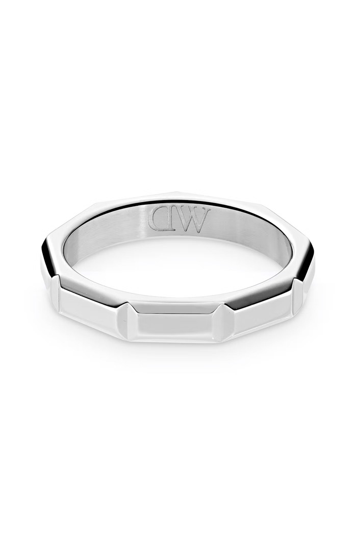 Akcesoria Daniel Wellington Pierścionek damski ze stali nierdzewnej Bric Ring Icon DW00402190 srebrny