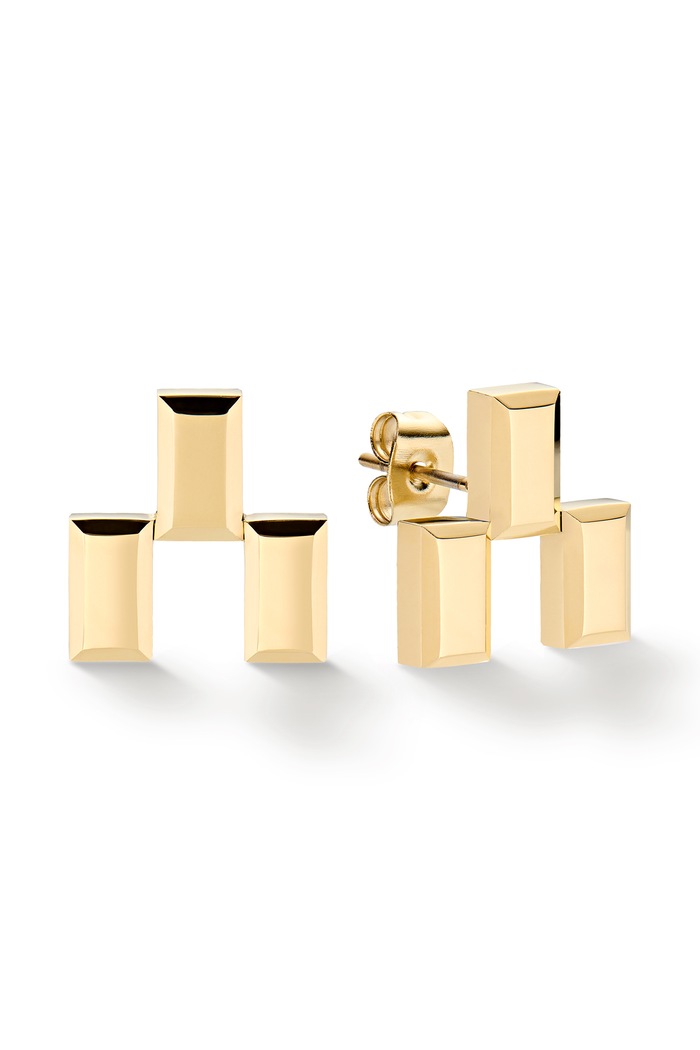 Daniel Wellington Kolczyki damskie ze stali nierdzewnej Bric złoty DW00402137