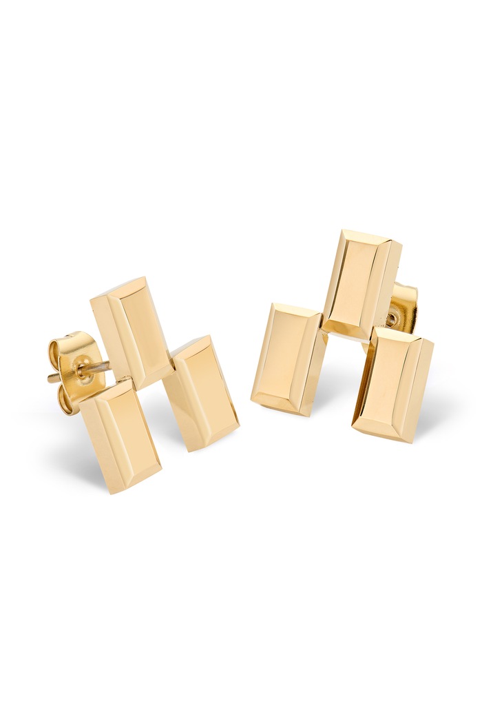 Daniel Wellington Kolczyki damskie ze stali nierdzewnej Bric DW00402137 złoty AW26